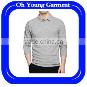 British gentleman mens long sleeve polo tshirt