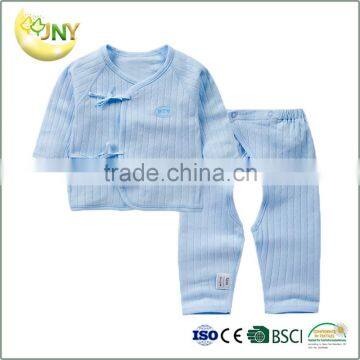 Wholesale 100% cotton plain unisex babies clothing sets