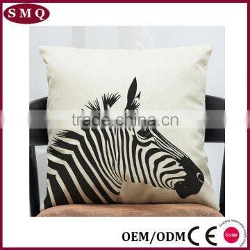 Zebra Print 100% Cotton Throw Pillow Cover photo-5