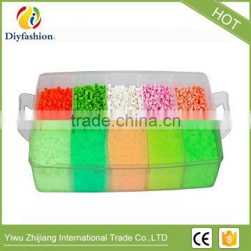 20000pcs Each Box 5 mm Perler Beads Set With 6pcs Pegboard and Twezzer Creative Educational Toys photo-4