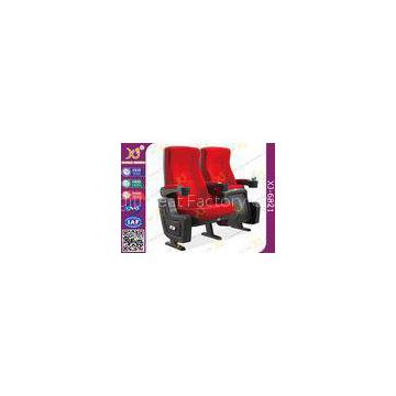 Multifunction Knock Down Package Cinema Theater Chairs With Armrest / Steel Legs