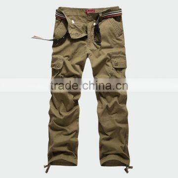 Men's Multi Pockets Cargo Pants Casual Outdoor Canvas Trousers