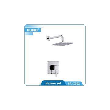 Wall mounted concealed bath shower set