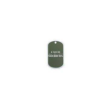 Caleb Soldiers Personalised Dog Tag Necklaces, Zinc Alloy Custom Military Dog Tags With Nickel Plati