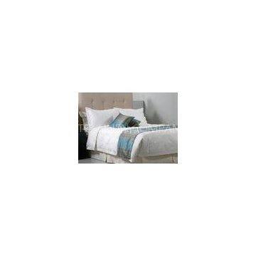 Feather Style 300TC Luxury Hotel Bed Sets Cotton Soft Jacquard Fabric White or Customized