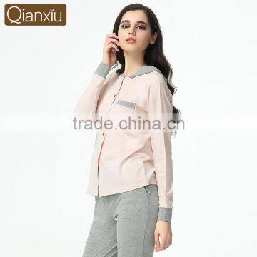 Eco-friendly Qianxiu Inventory Stock Long Cotton Nighties For Women photo-3