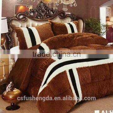 3D Long Hair Patchwork Comforter and Quilt With Pillow Case photo-3