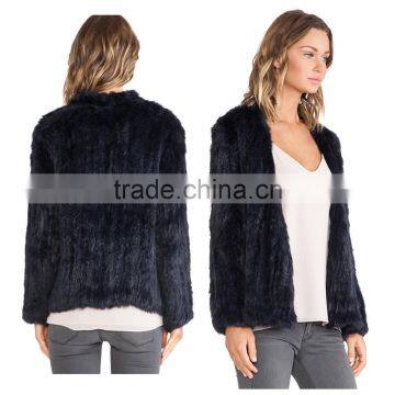 SJ425-01 Austrial Famous Designed Tailored Winter Rabbit Fur Jacket Casual Winter Jacket