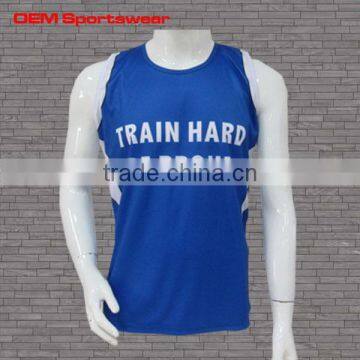 Hot design custom running singlets for men