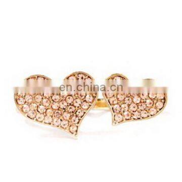 Fashion New Latest Design Shiny Luxury Rhinestone Women's Alloy Finger Ring