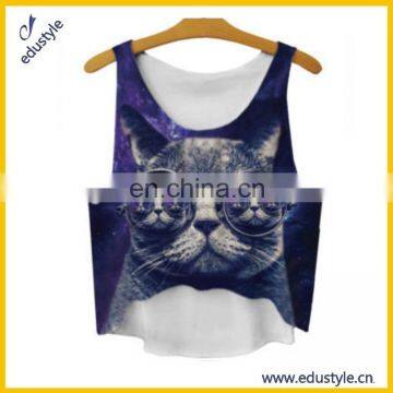 Bulk Custom Fullprint 100% Polyester Fitted Crop Top photo-5