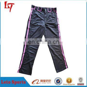 cheap plain black baseball pants youth baseball sweatpants custom sublimation softball trousers