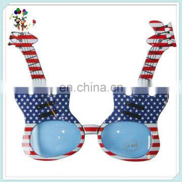 Rock N Roll Plastic Guitar Shaped Funny Party Glasses HPC-0627