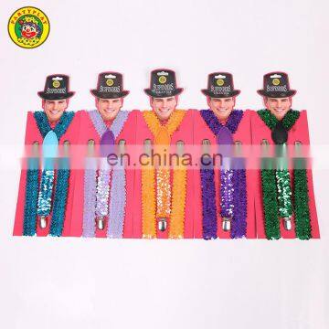Cheap Party Flashing Sequin Men's Suspenders