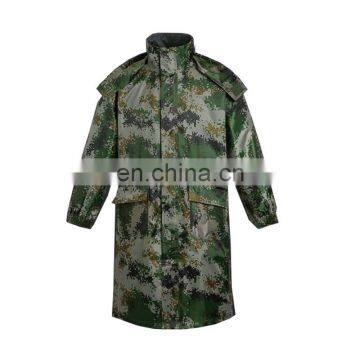 Wholesale motorcycle raincoat pe pvc waterproof fabric camouflage rainsuit