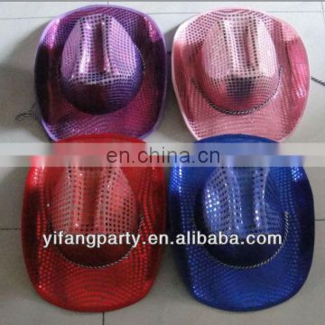 colorful fashion sequined cowboy party hats