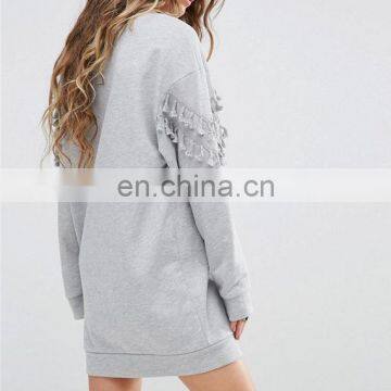 Autumn Women Sweater Pullover Fringe Top Coat Long Sleeve Hoodie Sweatshirt photo-3
