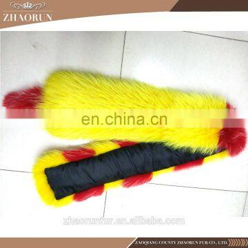 High Quality Fashion Colorful Fox Fur Scarf photo-4