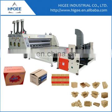 Corrugated carton box slitting machine semi-auto flexo printing slotting machine manufacuturer