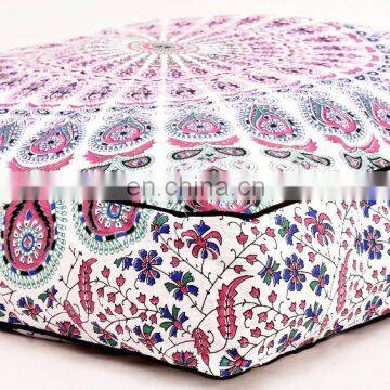 Indian Mandala Pet Bedding Cushion Cover Pets Pillow Case Square Ottoman Poufs Floor Pillow