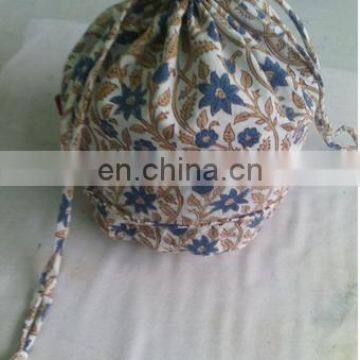 Block Print Potli Bag Jewellery Pouches Packaging Bags manufacturer from India