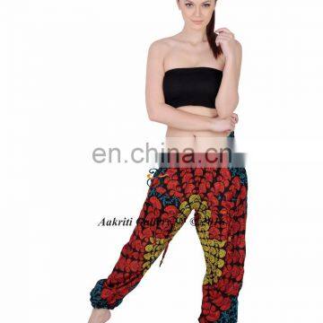 Indian Harem Pants Yoga Boho Pocket Pant Peacock yoga dance pants