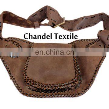 100% Leather Belt Bag / Leather Belt Bag / Hip Bag / Fanny Pack / Leather Fanny Bags / Boho Bag /Zebra and Cheetah Style photo-2