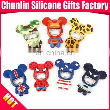customize cute mickey bottle opener / fridge magnet bottle opener