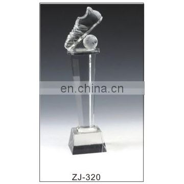 Sports Souvenir Crystal Glass Football Trophies