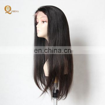 100% Brazilian Virgin Hair Human Hair Full Lace Wig With Baby Hair