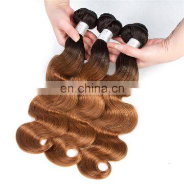 ombre Brazilian hair weaves two tone ombre hair extensions body wave T1b/30 free sample