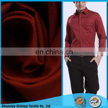 Polyester cotton dyed long sleeve men's shirt fabric