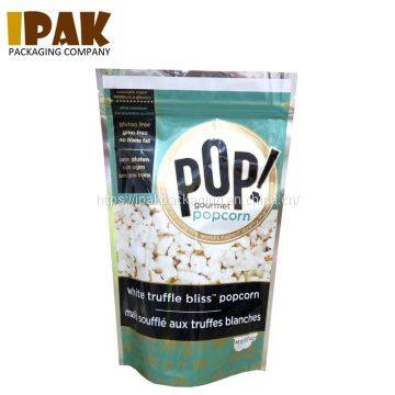 Custom Resealable plastic food bags for Chip snack Popcorn