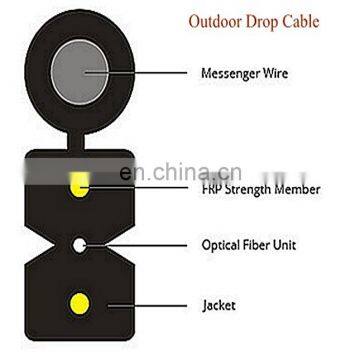 GJYXCH Indoor Outdoor Self-supporting Optical Fiber FTTH Drop Cable 1 Core 2 Core 4 Core Single Mode Fiber Type photo-4