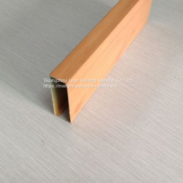 Supermarket Original Ecological Wood Grain Exterior Wall Aluminum Square Pass Wholesaler