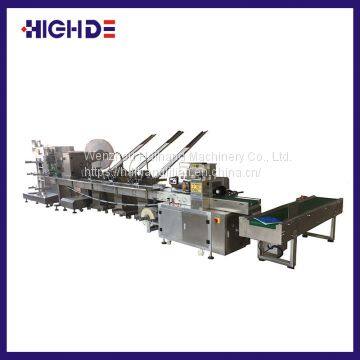 High Speed Diaposable plastic cutlery Set Auto Feeding Packaging Machine