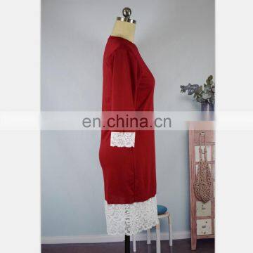 2019 New Red Lace Dress Family Look Mother and Daughter Matching Dresses for Mommy and me (this Link for WOMAN) photo-5