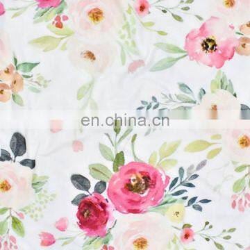 Watercolor Floral Print Oversized Swaddle Blanket Super Soft Large Swaddle Blanket 80*80cm 6colors Choose Free
