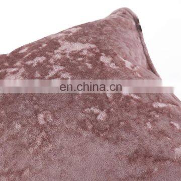 Wholesale Amazon Hot Sale Plush Fabric Crushed Velvet Pink Pillows For Home Decoration photo-3