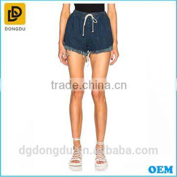 Dongguan OEM Wholesale Lady Pants China Women Denim Shorts