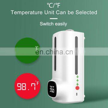 Body Temperature Measuring Sensor Automatic Alcohol Gel Liquid Hand Sanitizer Dispenser Termometro y Dispensador Automatico Gel