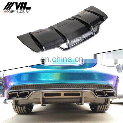 Carbon Fiber PS Style Rear Diffuser for Mercedes W205 Sedan Sport & C63 AMG