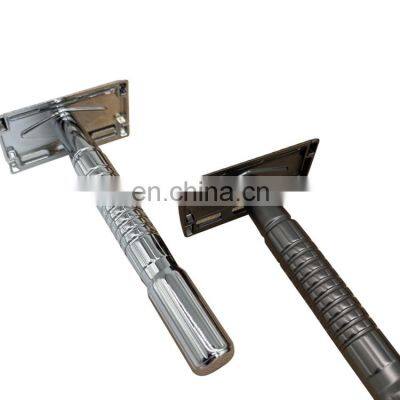 Safety Razor Golden Shaving Razor Set Private Label Razor Black Stainless Steel Doule Edge Blades Tiwn Blade Men Personal Care photo-4