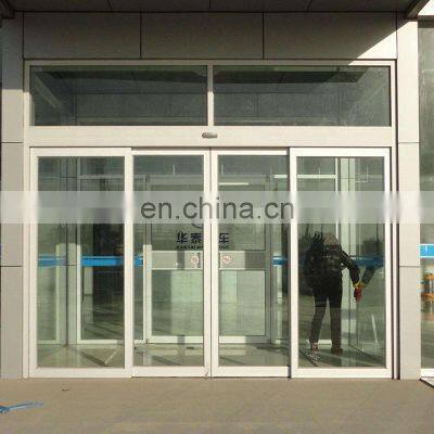 Commercial aluminum automatic front door electric glass sliding doors