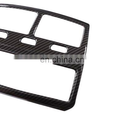 Carbon fiber For BMW 5 Series G30 2018 Car ABS Plastic Chrome Interior Moldings Rear Row AC Vent Outlet Frame Cover Trim