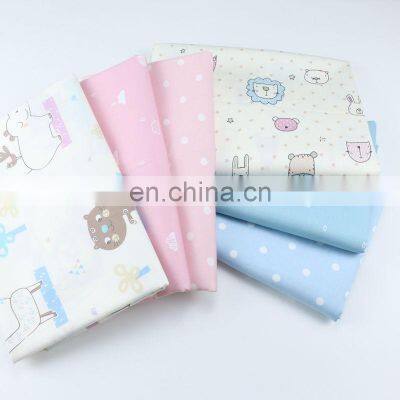 Children's skin-friendly pure cotton fabric 60 yarns environment-friendly printing  cotton cartoon cat print fabric