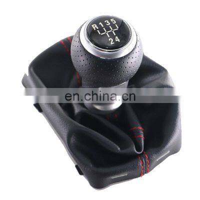 Leather Manual Gear Shift Knob Shifter Lever Handle Stick For Audi A3 S3 8L 2000 2001 - 2003