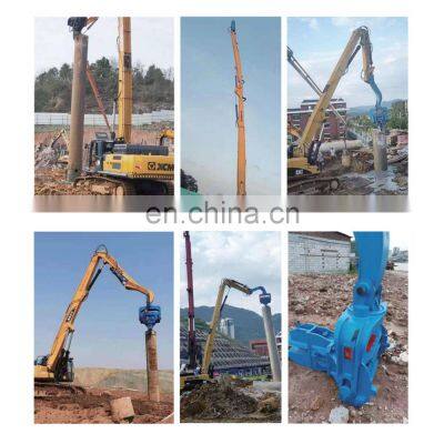 Kyotechs Brand Excavator Pile Hammer Attachments Hydraulic Vibratory Vibro Driver