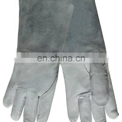 Argon White Goatskin TIG Leather Welding Work Gloves photo-3