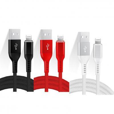 High quality mfi certified nylon braided 8pin charging cable usb cable for iPhone 11/11Pro Max